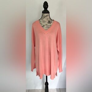 REPEAT easy knit sweater, xxl/46, peachy pink